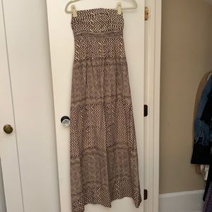 Anthropologie strapless maxi dress, size 0